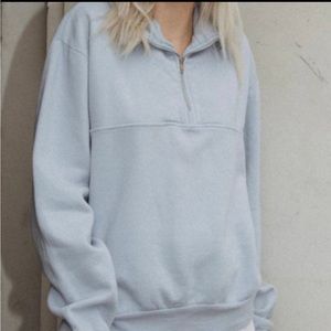 Brandy Melville blue quarter zip